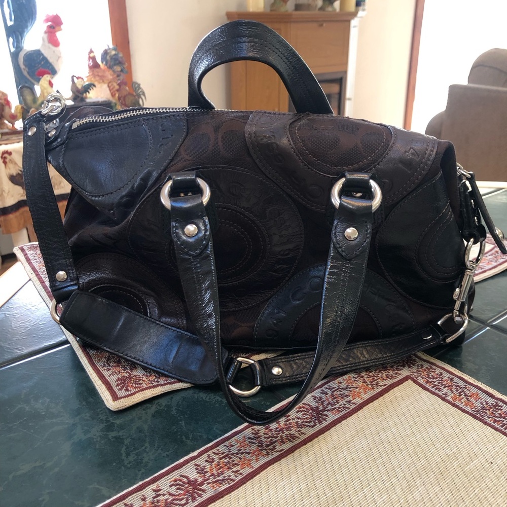 Coach Patchwork Ashley Leather Satchel Shoulder Bag - Picture 15 of 16